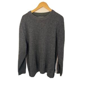 Vintage Woolrich Woolen Mills Dark Gray Wool Sweater Cabincore Gorpcore Sz XL